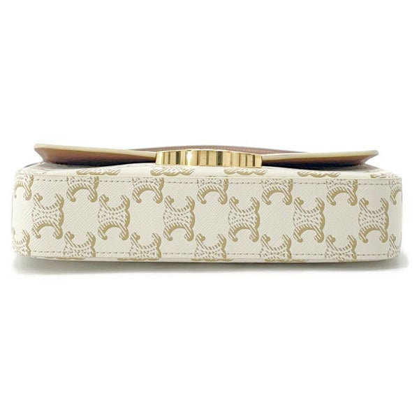 セリーヌ ショルダーバッグ トリオンフ クロード PVC 194142 CELINE ワンショルダー 白