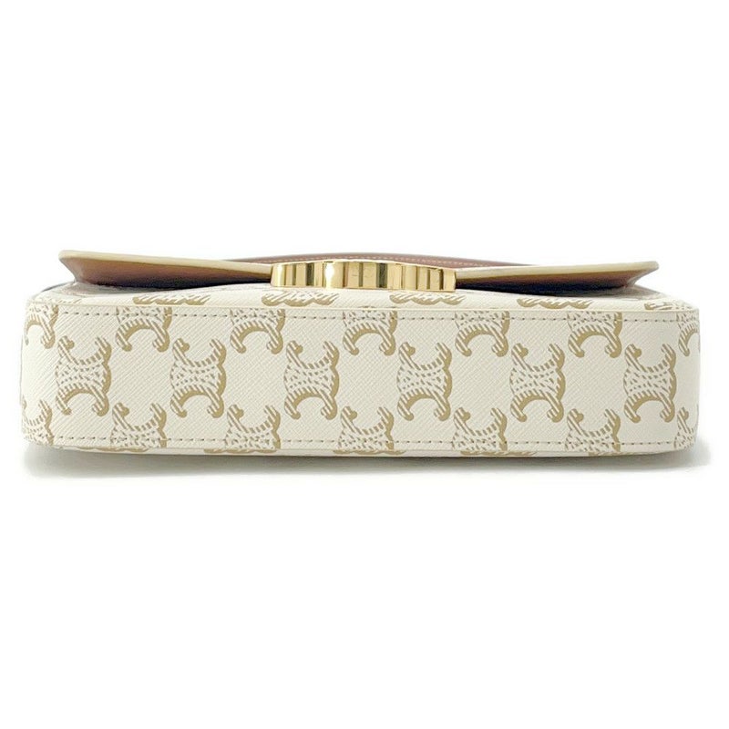 セリーヌ ショルダーバッグ トリオンフ クロード PVC 194142 CELINE ワンショルダー 白