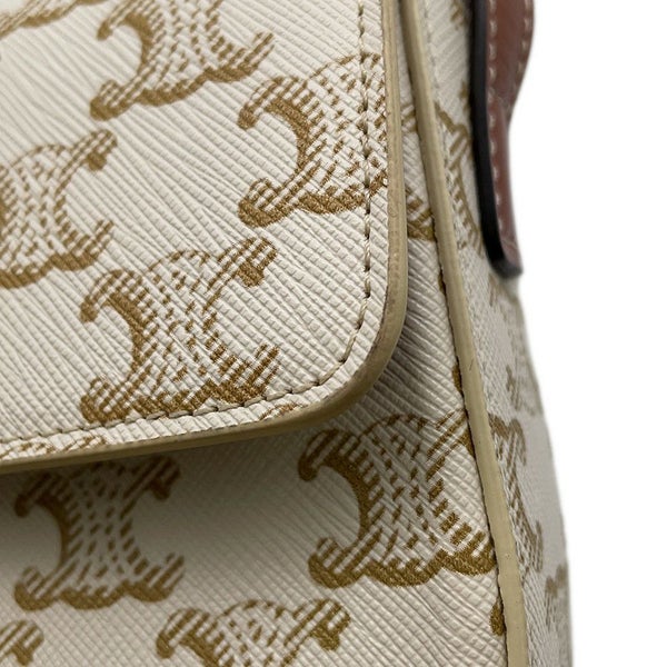 セリーヌ ショルダーバッグ トリオンフ クロード PVC 194142 CELINE ワンショルダー 白