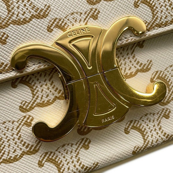 セリーヌ ショルダーバッグ トリオンフ クロード PVC 194142 CELINE ワンショルダー 白