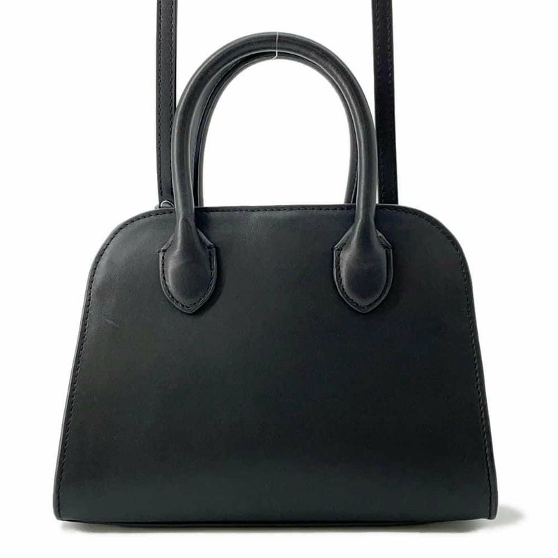 ザ ロウ ハンドバッグ マルゴー 7.5 レザー THE ROW 2wayショルダーバッグ 黒