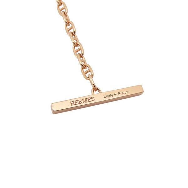 エルメス ブレスレット シェーヌダンクル ヴェルソ K18PGピンクゴールド/ホワイトセラミック サイズSH HERMES ジュエリー