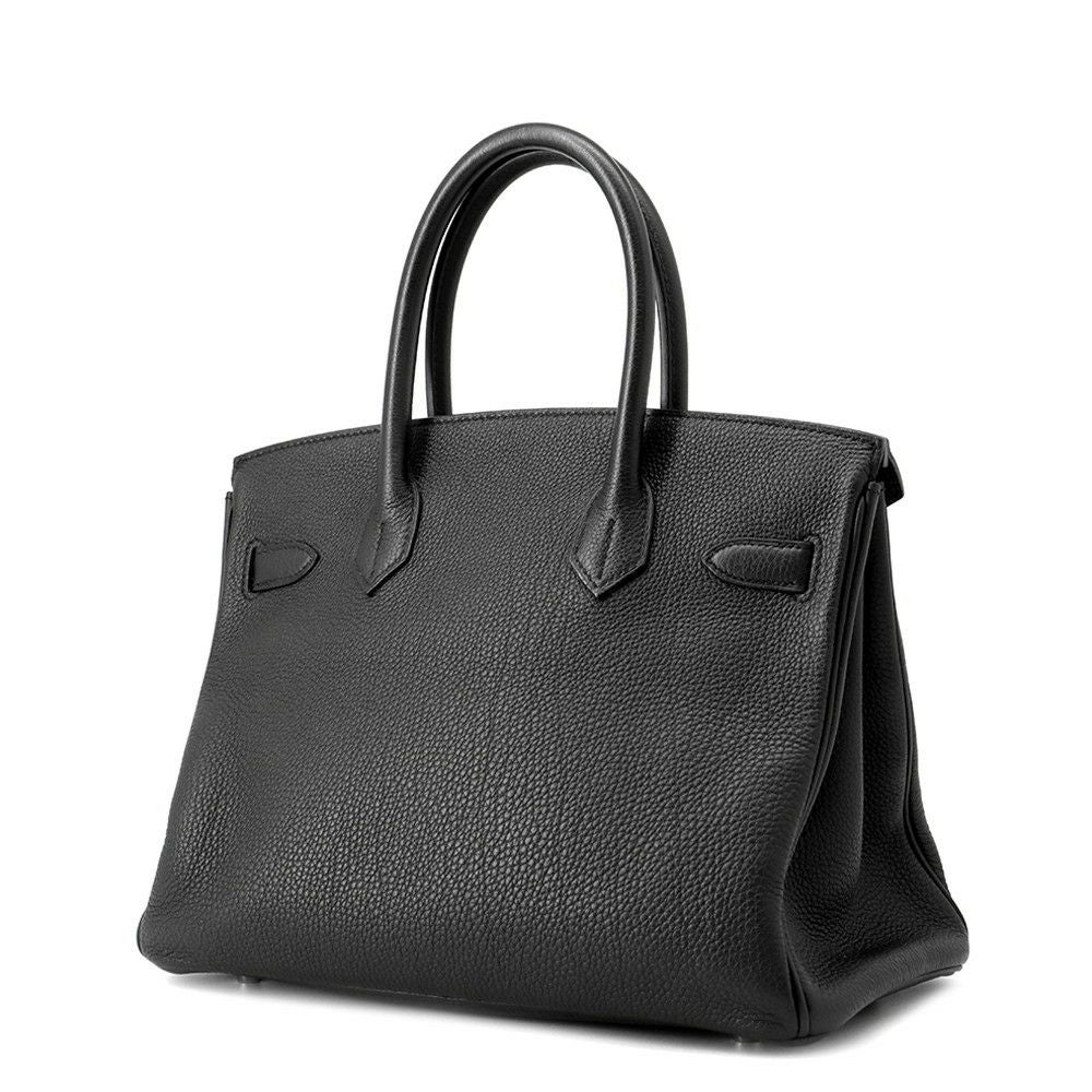 エルメス バーキン30 ブラック/シルバー金具 トゴ A刻印 HERMES Birkin