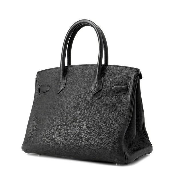 エルメス バーキン30 ブラック/シルバー金具 トゴ A刻印 HERMES Birkin ハンドバッグ 黒