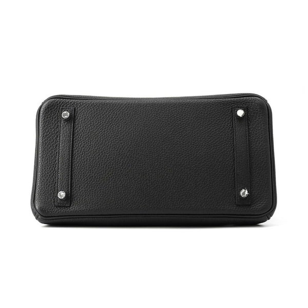 エルメス バーキン30 ブラック/シルバー金具 トゴ A刻印 HERMES Birkin ハンドバッグ 黒