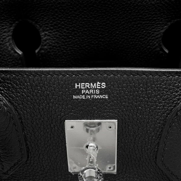 エルメス バーキン30 ブラック/シルバー金具 トゴ A刻印 HERMES Birkin ハンドバッグ 黒