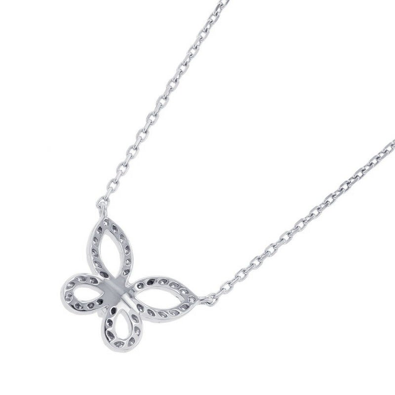 グラフ ネックレス ミニ バタフライ シルエット ダイヤモンド ペンダント ダイヤ 計0.15ct K18WGホワイトゴールド RGP808