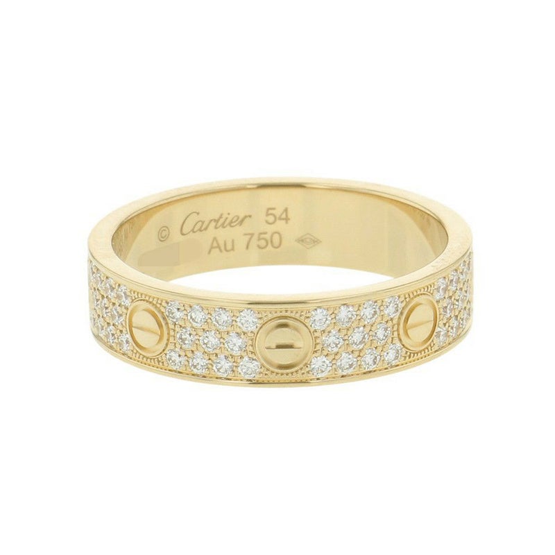 カルティエ リング LOVE リング SM スモールモデル パヴェ ダイヤ 88P 計0.31ct K18YG サイズ54 B4083300 指輪 ラブリング