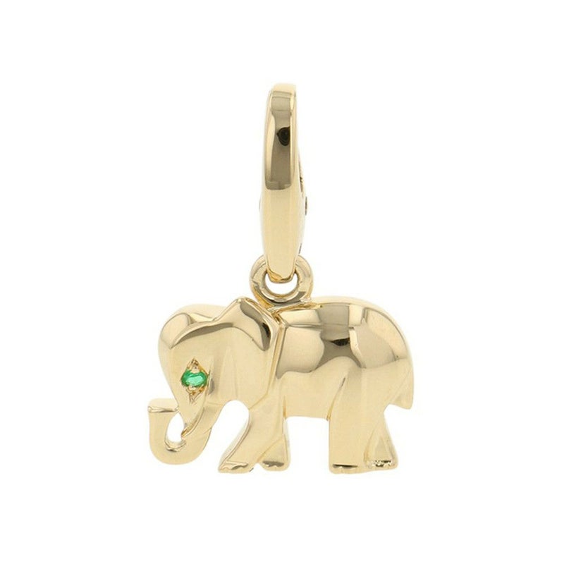 カルティエ ペンダントトップ キャンディ チャーム エメラルド K18YGイエローゴールド Cartier ゾウ 象