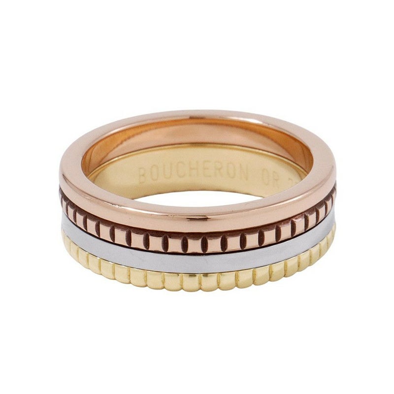 ブシュロン リング キャトル クラシック スモール SM K18YG/K18PG/K18WG/ブラウンPVD リングサイズ55 JRG00290 ジュエリー 指輪