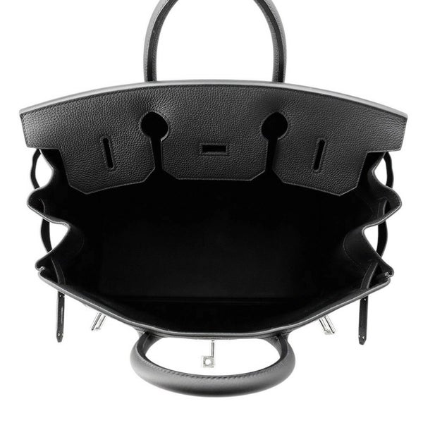 エルメス ハンドバッグ オータクロア40 ブラック/シルバー金具 トゴ K刻印 HERMES 黒