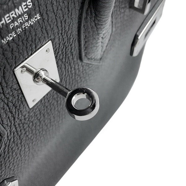 エルメス バーキン25 ブラック/シルバー金具 トゴ Z刻印 HERMES Birkin ハンドバッグ 黒