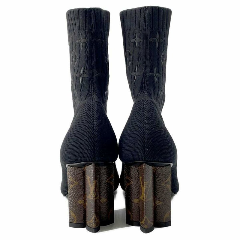 ルイヴィトン ブーツ シルエット・ライン アンクル モノグラム レディースサイズ35 1/2 1A8555 靴 ブラック 黒