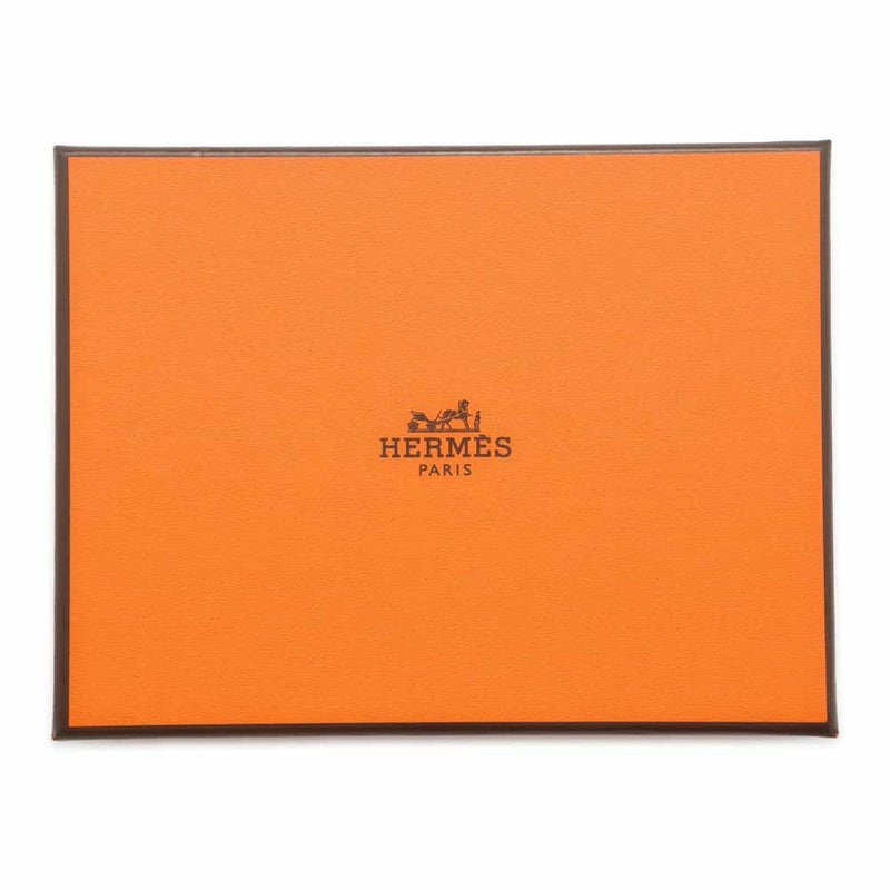 エルメス 二つ折り財布 ベアンコンパクト ブラック/シルバー金具 エプソン W刻印 黒