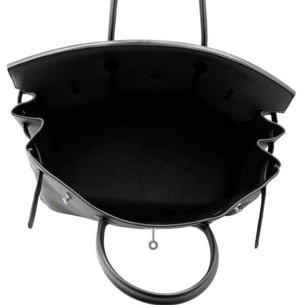 エルメス バーキン40 ブラック/シルバー金具 トゴ Y刻印 HERMES Birkin ハンドバッグ 黒