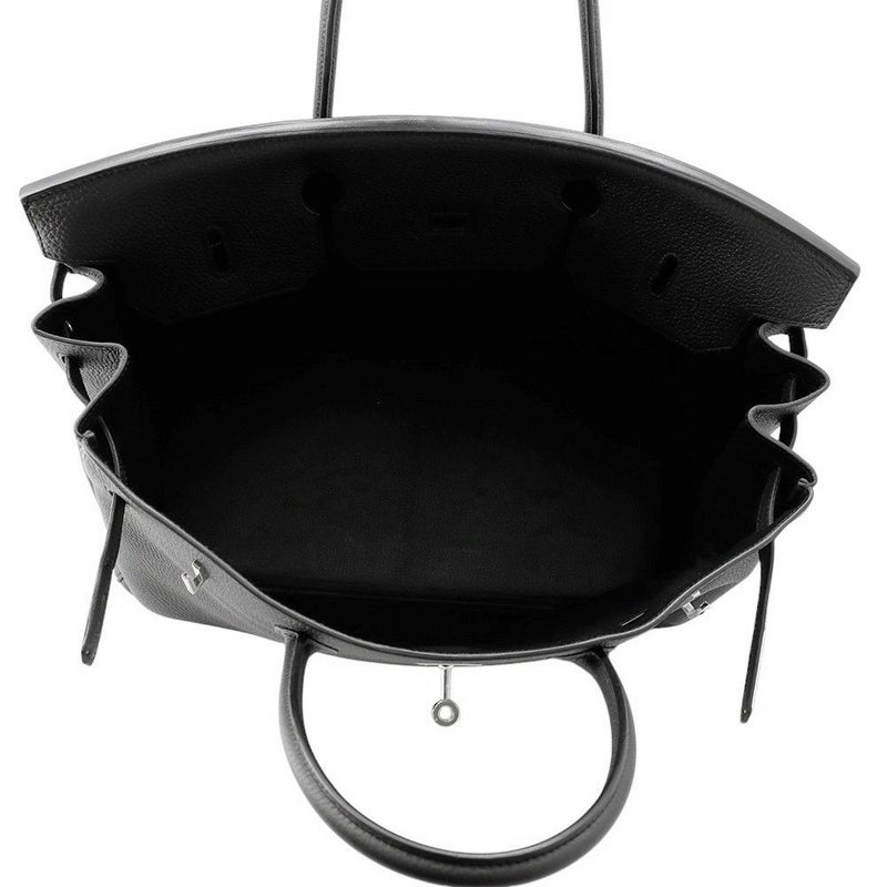 エルメス バーキン40 ブラック/シルバー金具 トゴ Y刻印 HERMES Birkin ハンドバッグ 黒