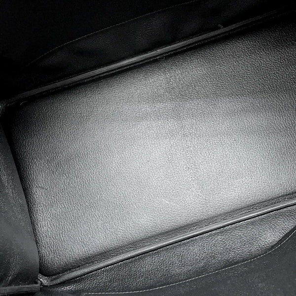 エルメス バーキン40 ブラック/シルバー金具 トゴ Y刻印 HERMES Birkin ハンドバッグ 黒