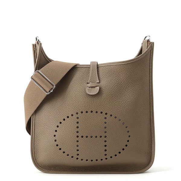 エルメス ショルダーバッグ エブリン3 PM エトゥープ/シルバー金具 トリヨンクレマンス K刻印 HERMES Evelyne