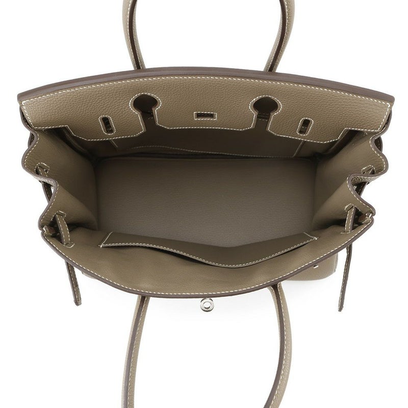 エルメス バーキン30 エトゥープ/シルバー金具 トゴ □K刻印 HERMES Birkin ハンドバッグ