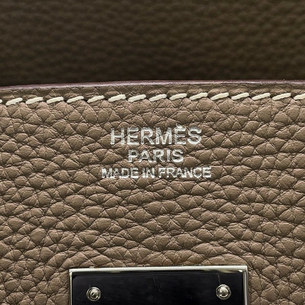 エルメス バーキン30 エトゥープ/シルバー金具 トゴ □K刻印 HERMES Birkin ハンドバッグ