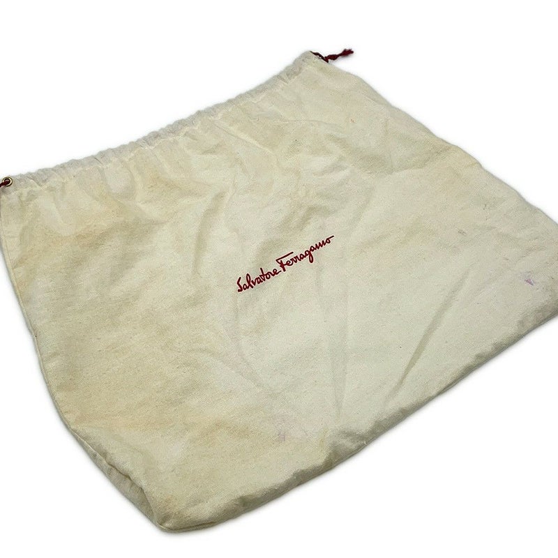 サルヴァトーレ・フェラガモ ショルダーバッグ ヴァラリボン レザー Ferragamo 黒