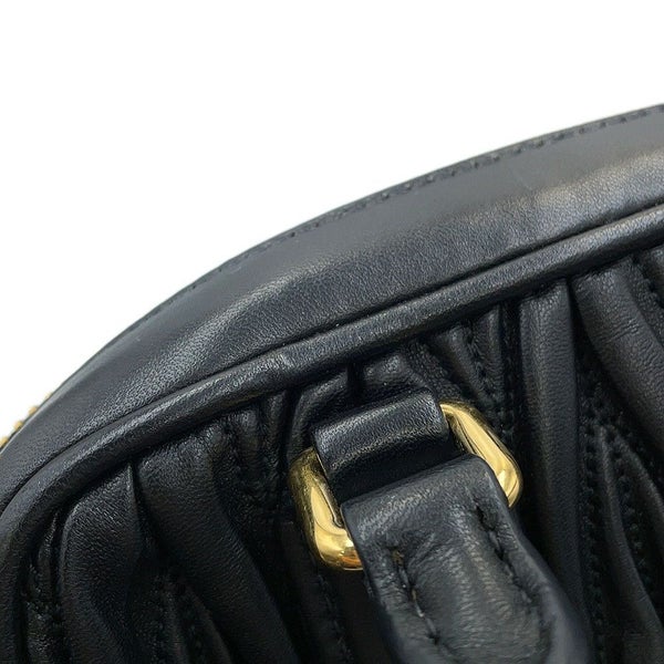 ミュウミュウ ハンドバッグ マテラッセ アルカディ スモール ナッパレザー 5BB123 Miu Miu 2way 黒