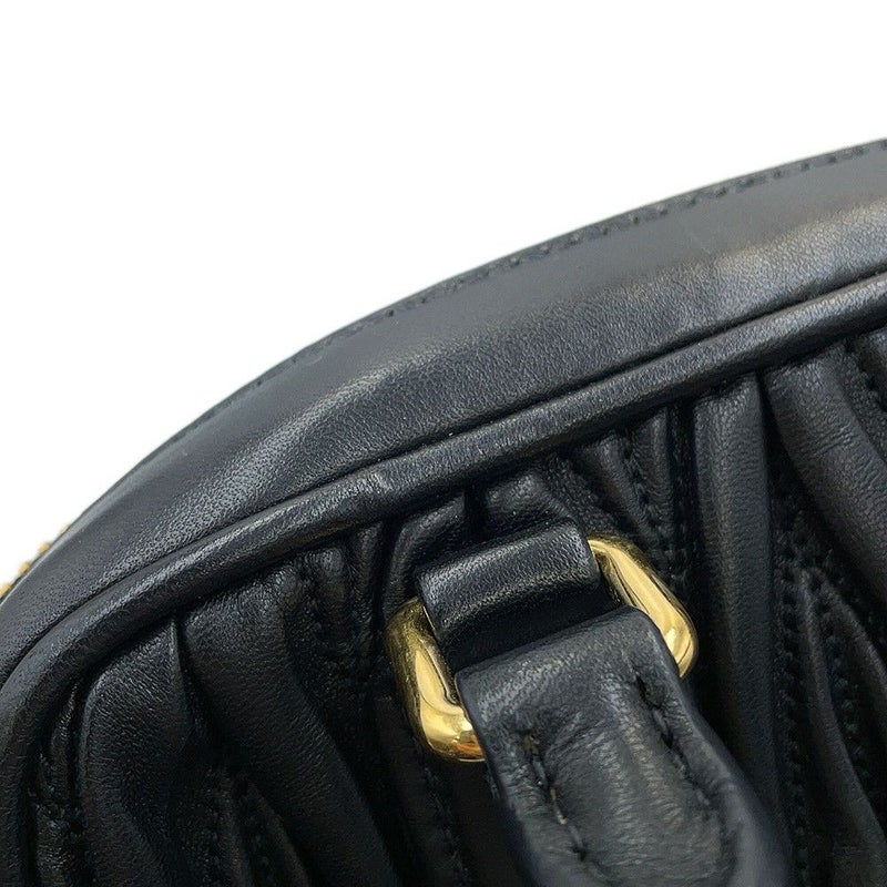 ミュウミュウ ハンドバッグ マテラッセ アルカディ スモール ナッパレザー 5BB123 Miu Miu 2way 黒