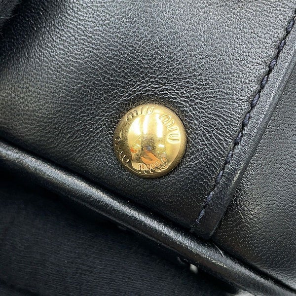 ミュウミュウ ハンドバッグ マテラッセ アルカディ スモール ナッパレザー 5BB123 Miu Miu 2way 黒