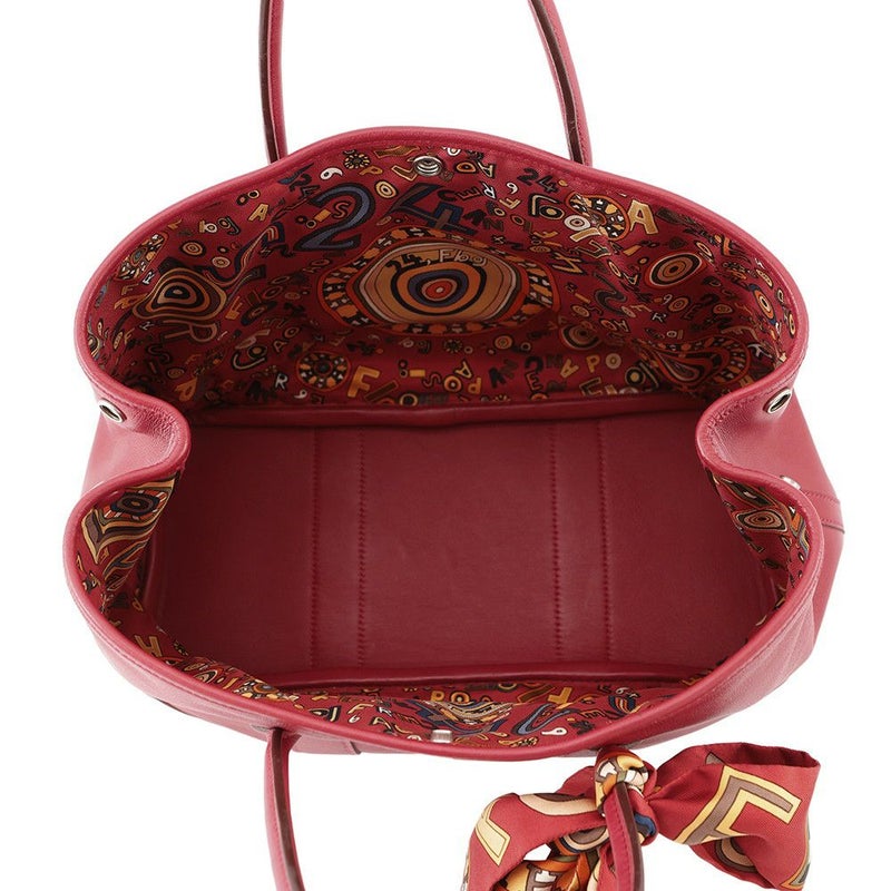 エルメス トートバッグ ガーデンツイリーTPM ツイリー付 ルージュヴィフ/シルバー金具 スイフト □J刻印