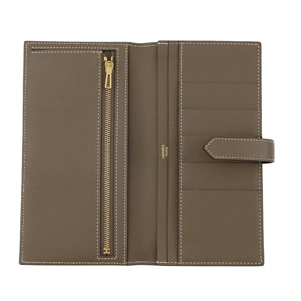 エルメス 長財布 ベアンスフレ エトゥープ/ゴールド金具 エプソン A刻印 HERMES 財布