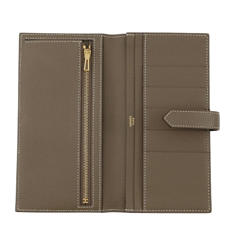 エルメス 長財布 ベアンスフレ エトゥープ/ゴールド金具 エプソン A刻印 HERMES 財布