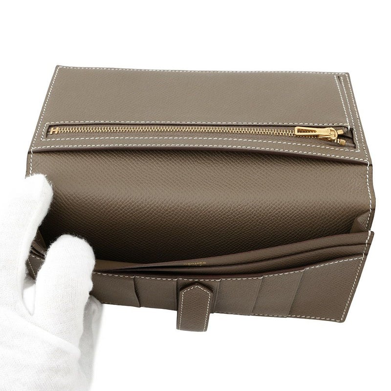 エルメス 長財布 ベアンスフレ エトゥープ/ゴールド金具 エプソン A刻印 HERMES 財布