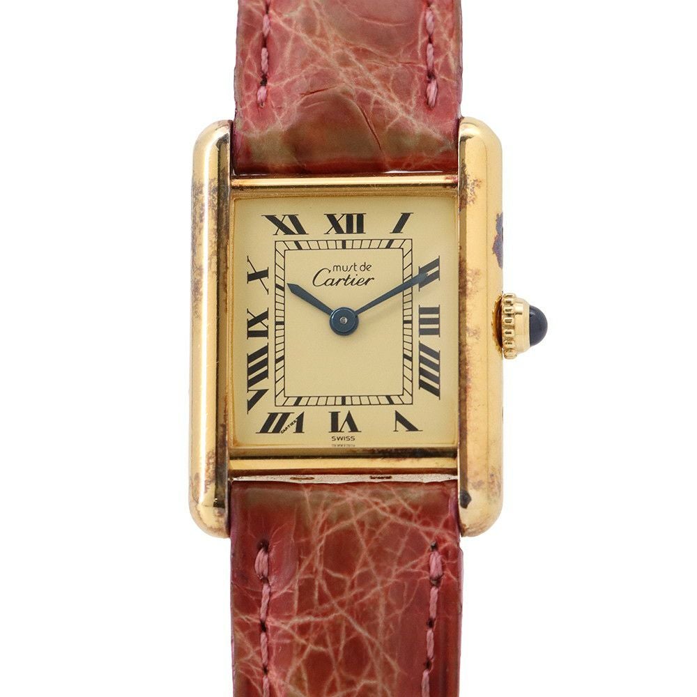 CARTIER カルティエ マストタンクSM W1003153 GP【中古】 W1003153 アイボリー Cartier（カルティエ）マストタンク SM 中古