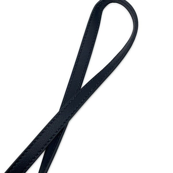 エルメス ネックストラップ オ・クール・デュ・フォーブル ブラック/ゴールド金具 スイフト W刻印 アクセサリー 黒