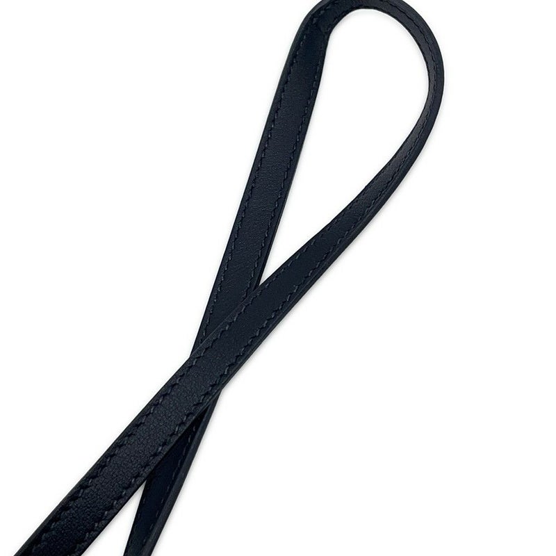 エルメス ネックストラップ オ・クール・デュ・フォーブル ブラック/ゴールド金具 スイフト W刻印 アクセサリー 黒