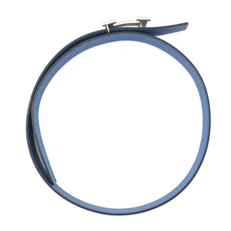 エルメス べルト コンスタンス リバーシブル ブルーサフィール/ブルーフランス/シルバー金具 エプソン B刻印 サイズ85 メンズ