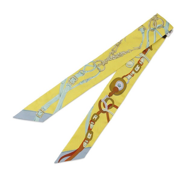 エルメス スカーフ ツイリー ブリッド・ドゥ・ガラアップリケピケ HERMES シルク 2023春夏