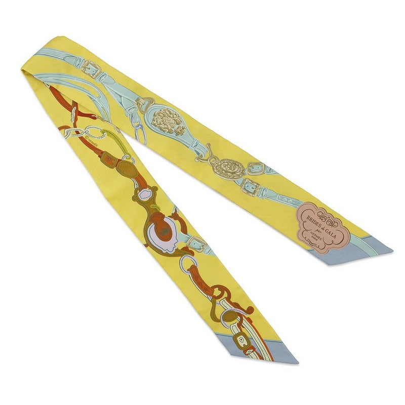 エルメス スカーフ ツイリー ブリッド・ドゥ・ガラアップリケピケ HERMES シルク 2023春夏