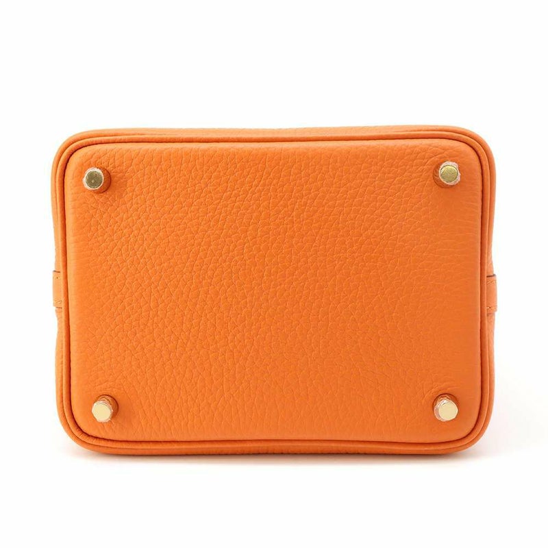 エルメス ハンドバッグ ピコタンロックPM オレンジミニアン/ゴールド金具 トリヨンクレマンス B刻印