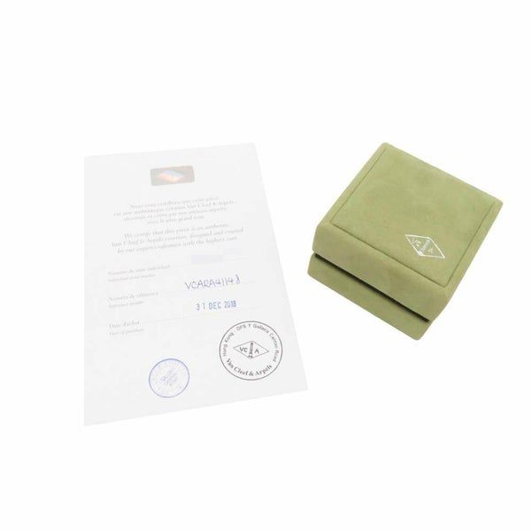 ヴァンクリーフ＆アーペル リング ヴィンテージ アルハンブラ マザーオブパール ダイヤ 0.05ct K18YG サイズ48 VCARA41100