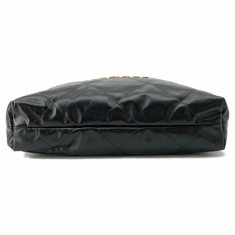 シャネル ハンドバッグ シャネル22 シャイニーカーフレザー AS3261 CHANEL バッグ ショルダーバッグ 黒