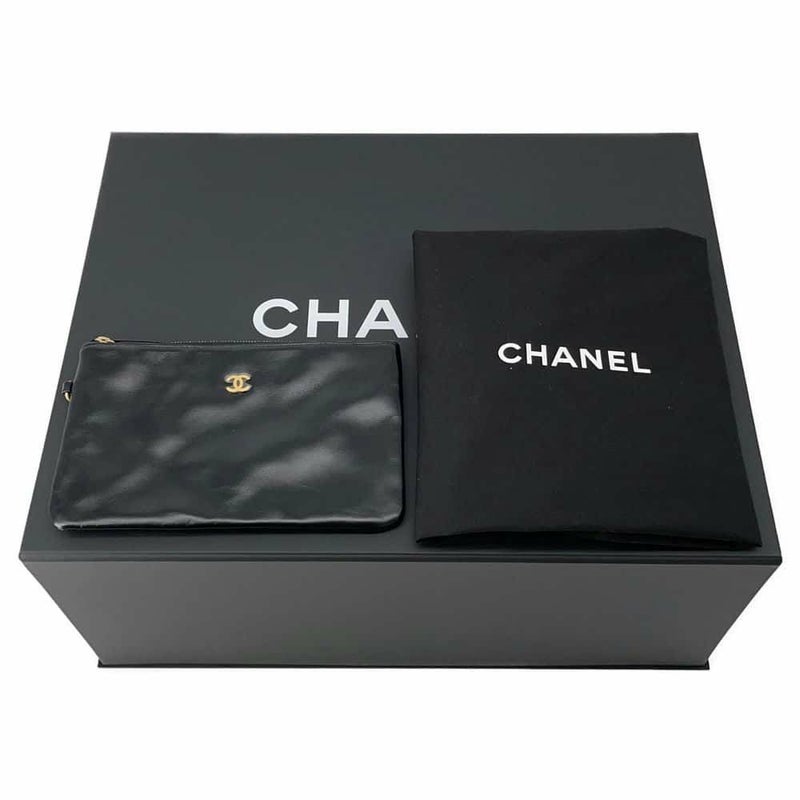 シャネル ハンドバッグ シャネル22 シャイニーカーフレザー AS3261 CHANEL バッグ ショルダーバッグ 黒