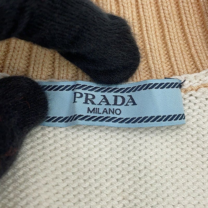 プラダ カーディガン クロップド コットン レディースサイズ36 P25I04 PRADA 白