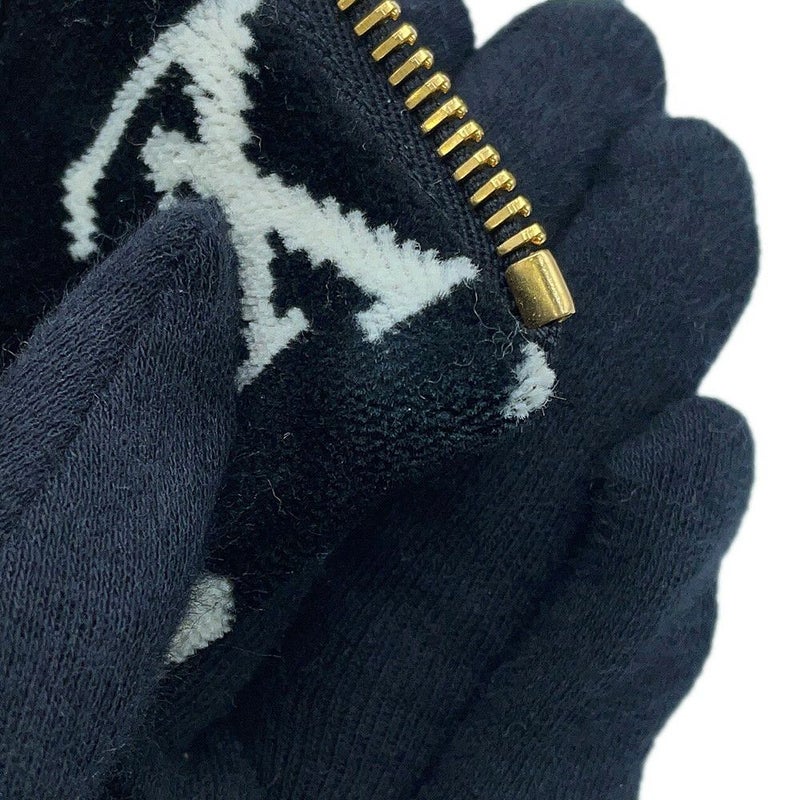 ルイヴィトン ボトムス モノグラム ベロアパンツ コットン レディースサイズXL LOUIS VUITTON ヴィトン 黒