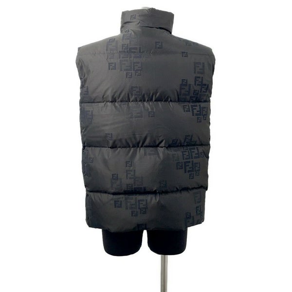 フェンディ ダウンベスト ズッカ メンズサイズ52 FAA694 FENDI アウター 黒