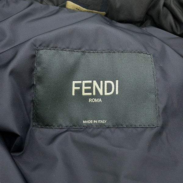 フェンディ ダウンベスト ズッカ メンズサイズ52 FAA694 FENDI アウター 黒