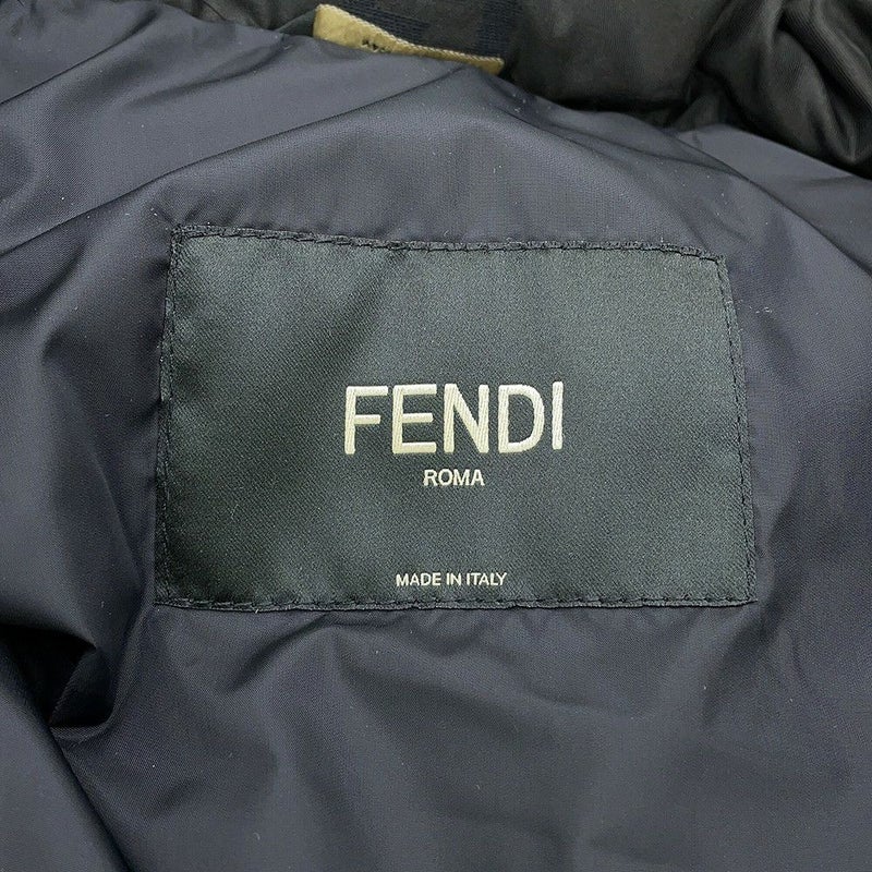 フェンディ ダウンベスト ズッカ メンズサイズ52 FAA694 FENDI アウター 黒