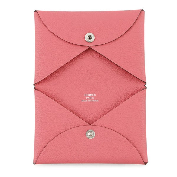 エルメス カードケース カルヴィ ローズアザレ エバーカラー K刻印 HERMES 名刺入れ