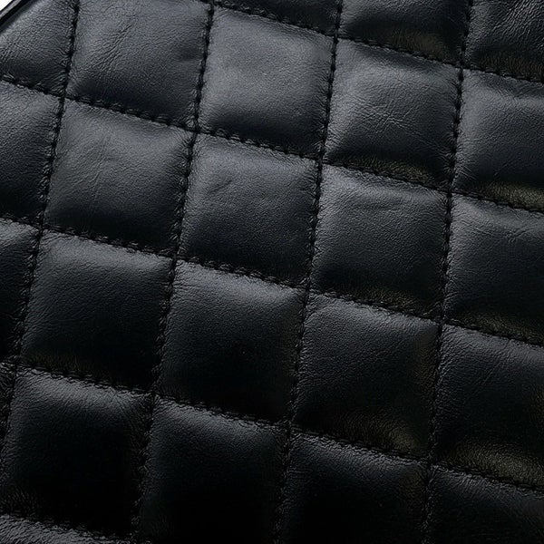 シャネル チェーンショルダーバッグ ラウンド レザー A91946 CHANEL バッグ 黒