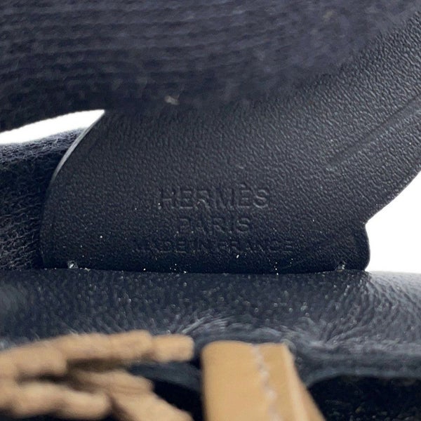 エルメス バッグチャーム ロデオPM ペガサス ブラック/エトゥープ ラムスキン W刻印 黒